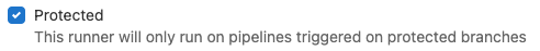 Protect project runners checkbox